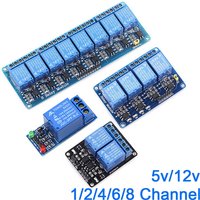5v 12v 1 2 4 6 8 way relay module for arduino 1 2 4 6 8 channel relay module with optocoupler Relay Output In stock