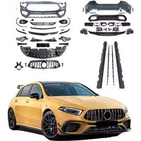 For Mercedes Benz A Class W177 Hatchback Sedan Facelift A45 Bodykit with Front Rear Bumper Diffuser Grille Exhaust Side Skirt