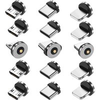 15 Stück Packung Magnet kabels pitzen für Typ C Micro USB iOS Stecker Schnell lade adapter Ersatz Ladestecker für iPhone