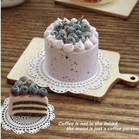 Realistic Miniature Cake & Drink Set - DIY Dollhouse Decor! Cream/Glaazed/Chocolate Crunch Cakes, Blueberry/Fruit Tart/Cut Cake