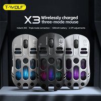 T-WOLF Thunderwolf X3 wireless mouse the third mock examination Bluetooth wired charging RGB light-emitting video game machine