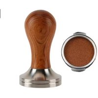 Coffee Press Powder Hammer Solid Wood Handle 304 Stainless Steel Press Powder Cloth Powder Coffee Machine Special Accessories