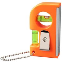 Portable Keychain Mini Spirit Level Measuring Tool with Magnetic Base Pocket Bubble Level V Groove Clamp Precision Gauge