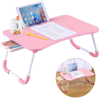 New Folding Laptop Desk for Bed & Sofa Laptop Portable Lap Desk Bed Tray Table Desk for Study and Reading Bed Top Tray Table