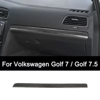 For Volkswagen Golf 7 Mk7 2013-2019 Carbon Fiber Interior Auto Passenger Dashboard Decoration Cover Trim Frame Car Accessories