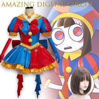 Amazing Digital Circus Pomni Fan-made Women's Cosplay Costume Micro Lolita Sailor Uniform Clown Dress Anime Outfit High Quality