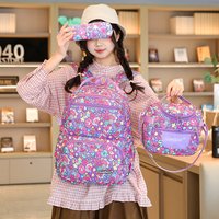 3pcs/set Casual Lightweight Backpack Set Large Capacity Schoolbag for Teen Girl Boy Trendy