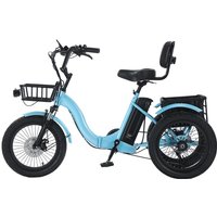 AliExpress NONE 18 Inch Fat Tire Electric Tricycle Pedal Assist Lithium Battery 3 Wheel E-Bike Adult Snow Off Road Electric Trike