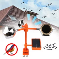 Solar Wind Powered Automatic 360° Rotation Bird Repeller Outdoor Garden Farm Yard Deterrent with Reflective Sound Scare Features