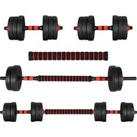 Adjustable 40/50cm Solid Steel Spinlock Dumbbell Bars with Connector for Home Gym Weightlifting Strength Training