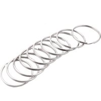 10X Quality 50Mm Keyring Split Ring Set Heavy Duty Large Nickel Key Loop Sprung Hoop