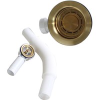 Talea Drain 114MM Steel Ball Bowl Gold Plated Drainage Kit With Overflow XK267C036