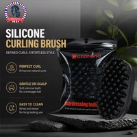 Silicone Magic Twist Hair Brush Portable Easy-Rinse Durable Unisex Hair Comb for Normal Hair-Styling Accessory for Curly Hair