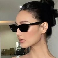 New Cat Eye Black Sunglasses Women Men Brand Fashion Sun Glasses Female Male Mirror Outdoors Travel Shades Oculos De Sol