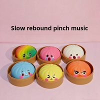 Baozi pinch music slow rebound soft squeeze rebound fun creative decompression toy food play steamer blind box