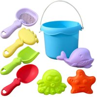 Children's Beach Toy Set, ATV, Sand Digging and Water Toy, Beach Bucket, Hourglass, Shovel, Beach Sand Play Tool Beach Toy