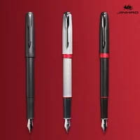 Jinhao 75 Metal Black Red Fountain Pen Luxury Quality Financial Office Student School Stationery Supplies Ink Pens