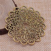 Vintage Round Floral Connector Accessories Parts Girl Jewellery Massive Decorations