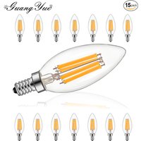 Dimmable C35 E14 Led Light Bulb E14 220V E12 110V Filament Lamp 4W 6.5W Candle Lights Warm White Replaceable Chandelier Decor