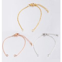 2pcs/5pcs Stainless Steel Bracelet Chains Jewelry Making Supplies Adjustable Cuban with Extension Chain Connectors Wholesale