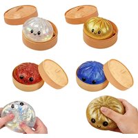 Dumpling Steamer Bun Slow Soft Decompression Ornaments Office Relaxation And Pressure Relief Pinch Adults Kids Birthday Gift