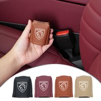 Car all inclusive leather seat belt base cover, scratch resistant interior For Peugeot 407 508 307 308 3008 207 208 107 106 205