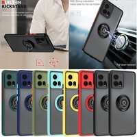 Armor Matte Case For Motorola Moto Edge 40 Neo Edge 30 Fusion Ultra Cover Ring Magnetic Holder Stand Coque Funda