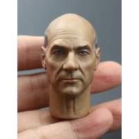 1/6 Scale Professor X Charles Xavier Head Sculpt with Neck PVC Head Carving Model Fit 12-inch Soldier Action Figure Bodies