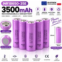 Li-Ionen-Akku 18650 INR18650-35E 3500mAh 3,7V 25A Hochentladung Original für LED-Taschenlampen und Werkzeuge, hochwertige wiederaufladbare Zelle mit Sicherheitsschutz, schneller Versand aus EU-Lager