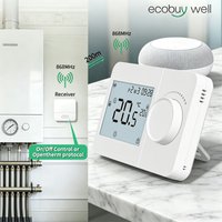 Thermostat Opentherm sans fil pour chaudière à gaz, thermostat de pièce sans fil, alimentation par piles, contrôle de la température à fixer au mur, pour maison intelligente.