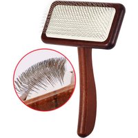 Dog Comb Soild Wood Dog Brush Comfortable Handle Dogs Combs Pet Grooming Brush Wooden Combs for Cat Hair Cleaning Pet Supplies