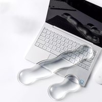Mouse Pad with Wrist Rest Anti Slip Silicone Transparent Keyboard Rest Desktop Office Game Console Mouse Wrist Rest