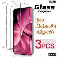 3Pieces Glossy Screen Protectors for Motorola Edge 70 High Definition Tempered Glass For Motorola Edge 70 Fusion Tempered Film