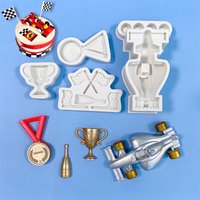 Trophy, Medal, Gold Medal, Silicone Mold, 4WD, Sugar Flipping Mold, Wine Bottle, Flag, Biscuit Mold