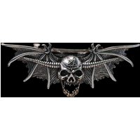 Halloween Punk Style Personalized Cool Cow Horn Ghost Head Women's Alloy Hair Clip Halloween Horror Party Role-playing Headwear