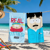 Funny Kawaii Cartoon Art S-South Park Soft Beach Towel Trip Swim Pool Bathing Towel Quick Drying Towels Bathroom Baby Travel Spa