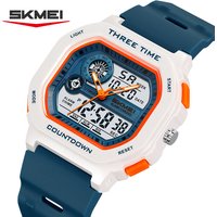 SKMEI 2641 reloj hombre New Leisure Sports Dual Display Men's Digital Watch Waterproof Multifunctional Electronic Military Watch