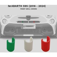 3pcs Car Front Grill Covers Italian Tricolore Durable Plastic Grill Cover for Fiat Abarth 595 Series 4 2016–2024 Car Accessories