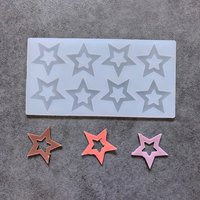 1pc Creative five pointed star shaped chocolate flipping silicone mold DIY candy pudding dessert mold cake decoration plugin