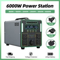 6000W Portable Power Station For Outdoor Camping And Home 5500WH Lifepo4 Battery Solar Generator emergency Supply