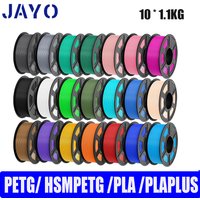 JAYO PETG/PLA PLUS/Hochgeschwindigkeits-Matt-PETG/PLA-Filament 1,75 mm, blasenfrei, glatt, mehrere Farben optional für 3D-Druck, 10 Rollen