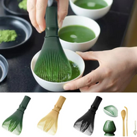 New Matcha Whisk With Whisk Holder Reusable Resin Whisk Food Grade Green Tea Powder Whisk