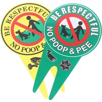 1pc Double Sided No Pooping Dog Sign No Peeing Dog Sign With Stake Stop Dogs From Pooping Or Peeing On Your Lawn Garden Signage