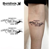 Boldink Memento Mori Hand Temporary Tattoo,Lasts To 15 Days New Technology Magic Waterproof Semi Permanent Sticker.