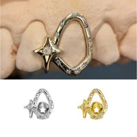 Vintage Hip-Hop Teeth Grillz Geometric Tooth Caps Braces for Party Jewelry Accessory