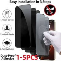 1-5pcs Anti Spy Screen Protector For iPhone17 16 15 14 13 12 11 Xs Pro Max17Air XR Plus mini Tempered Glass Privacy Peep
