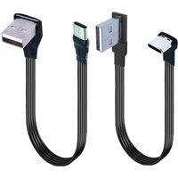 1M 2M 3M 5CM USB-C Type C Male UP Down Angled 90 Degree to USB 2.0 Male Data Cable USB Type-c Flat Cable 0.1m/0.2m/0.5m