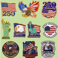 1-5pcs/Set 250th Anniversary of USA Enamel Pin Eagle Statue of Liberty Brooches Backpack Accessories Lapel Pins Jewelry Gifts