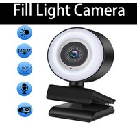 Webcam 1080P Mini Camera Full HD Webcam With Ring Fill Light Microphone USB Live Broadcast For Youtube PC Laptop Video Shooting