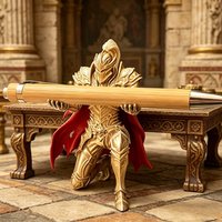 Creative Roman Knight Pen Holder Medieval Kneeling Warrior Pencil Stand 3D Printed Desk Stationery Organizer Rack Office Decor